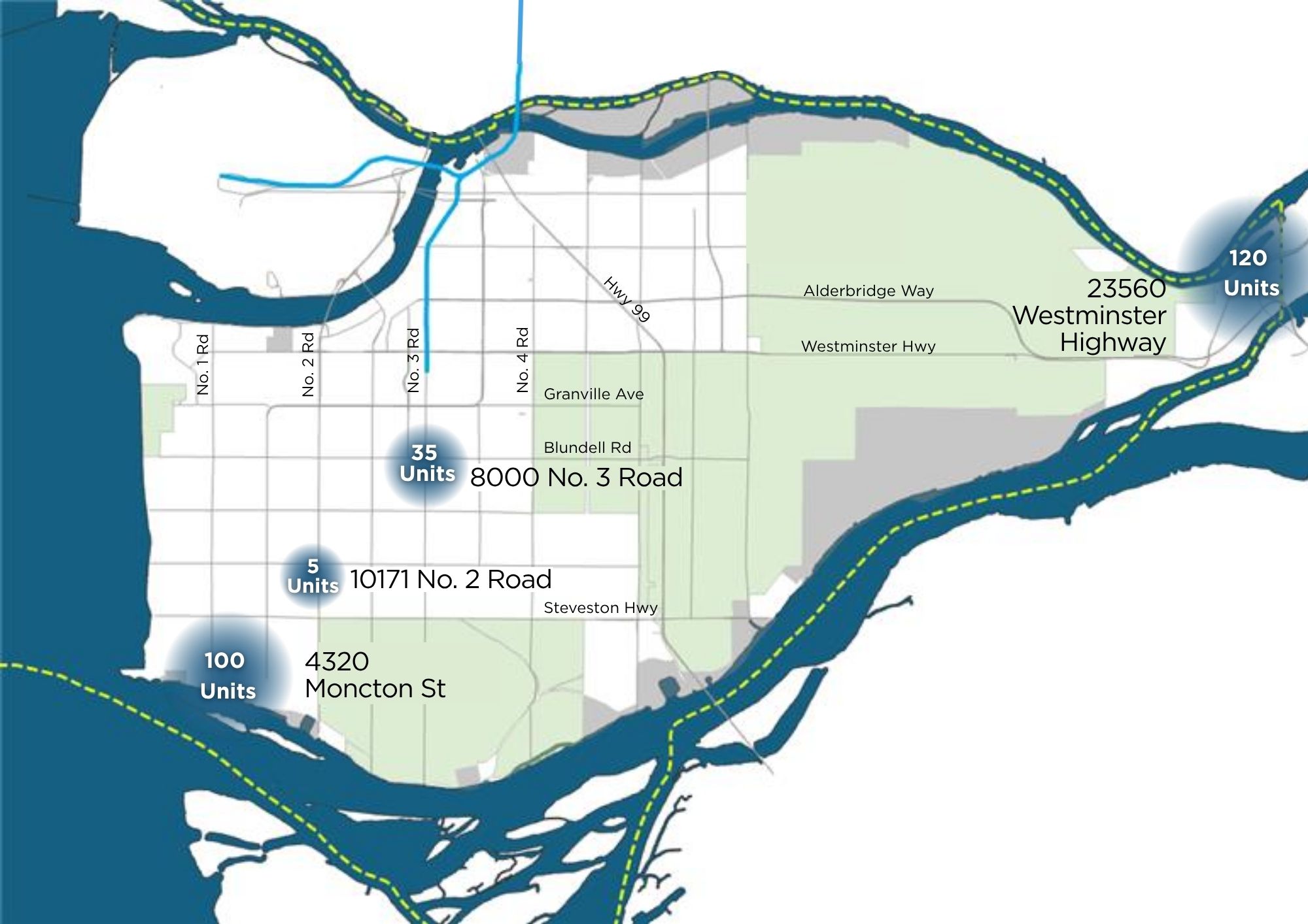 Map of City-owned sites