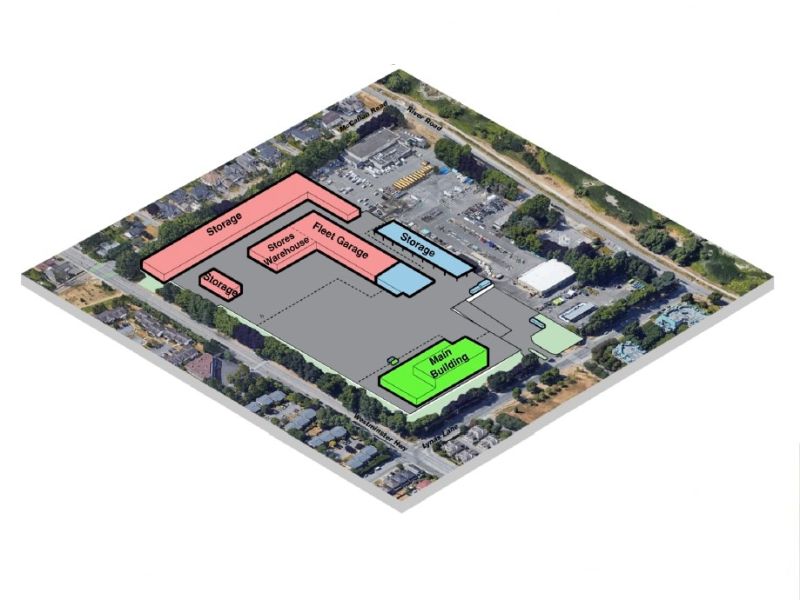 Aerial view of the three phases and early concept design