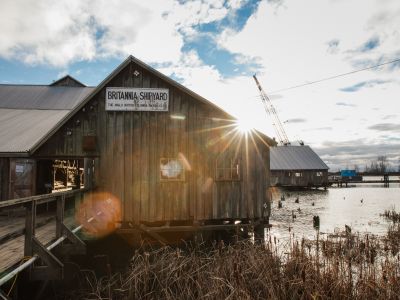 Britannia Shipyards Building at Sunset