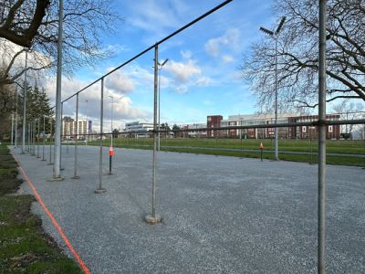 Burkeville Park Sports Court construction